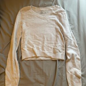 Hollister white sweater size small